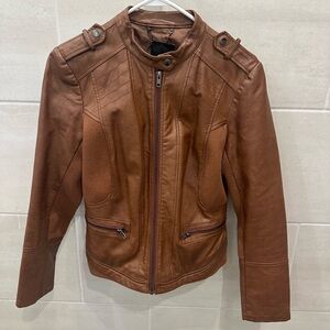a.n.a Tan Leather Jacket